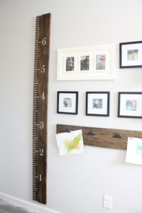 completed DIY growth chart
