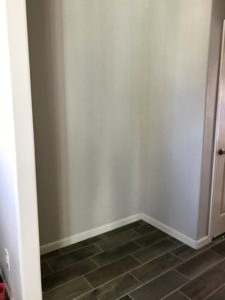 before shot of the mudroom space