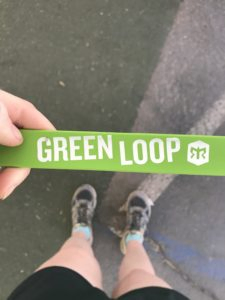 green loop wrist band