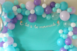 mermaid party balloon garland