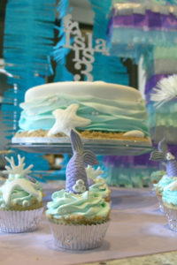 mermaid party birthday cake