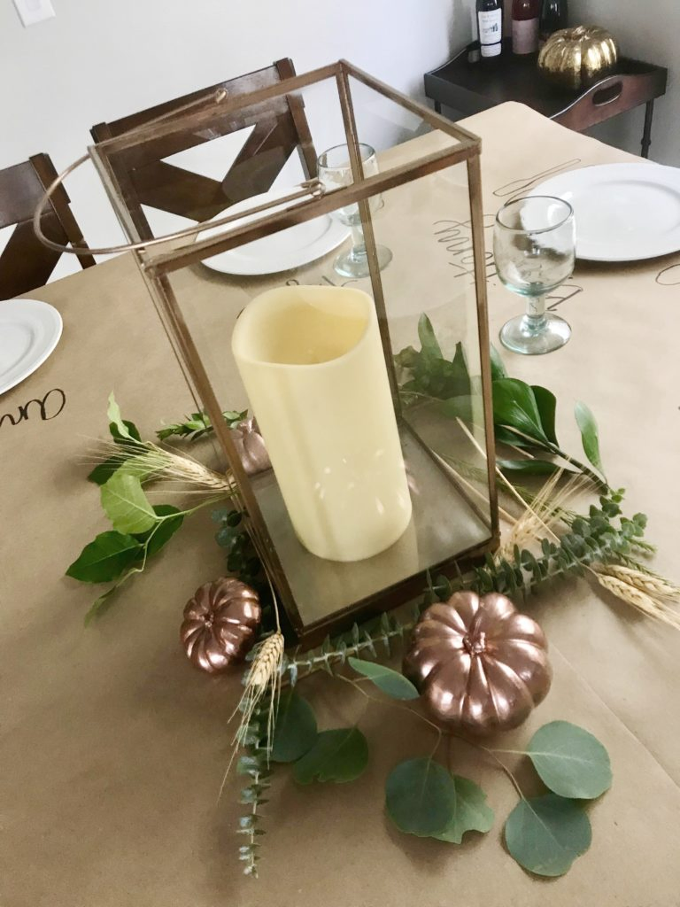 Thanksgiving harvest fall tablescape centerpiece 