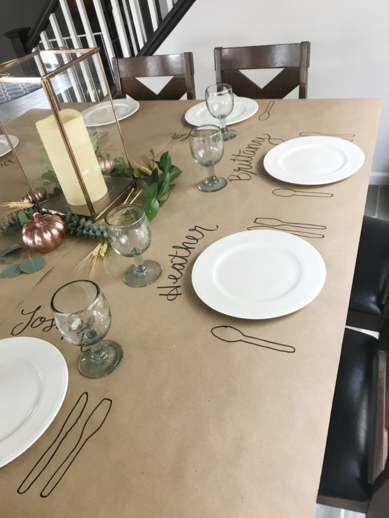 thanksgiving fall harvest centerpiece tablescape