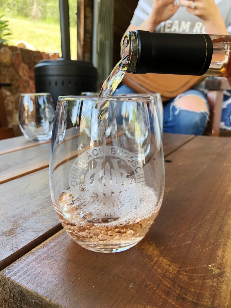 Rose pouring at Gundlach Bundschu Winery