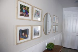 pictures hung in entryway