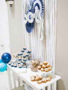 pastry bar at boy baby shower