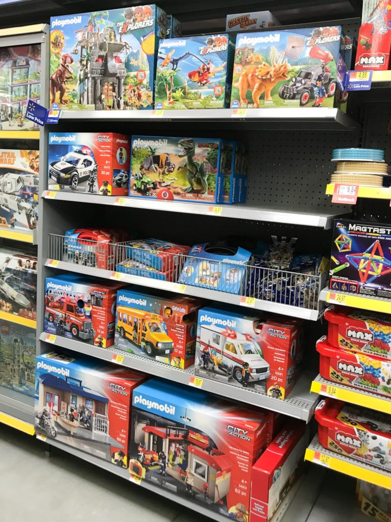 Playmobil toy selection at walmart