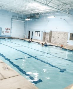 the indoor pool at steve wallen swim school