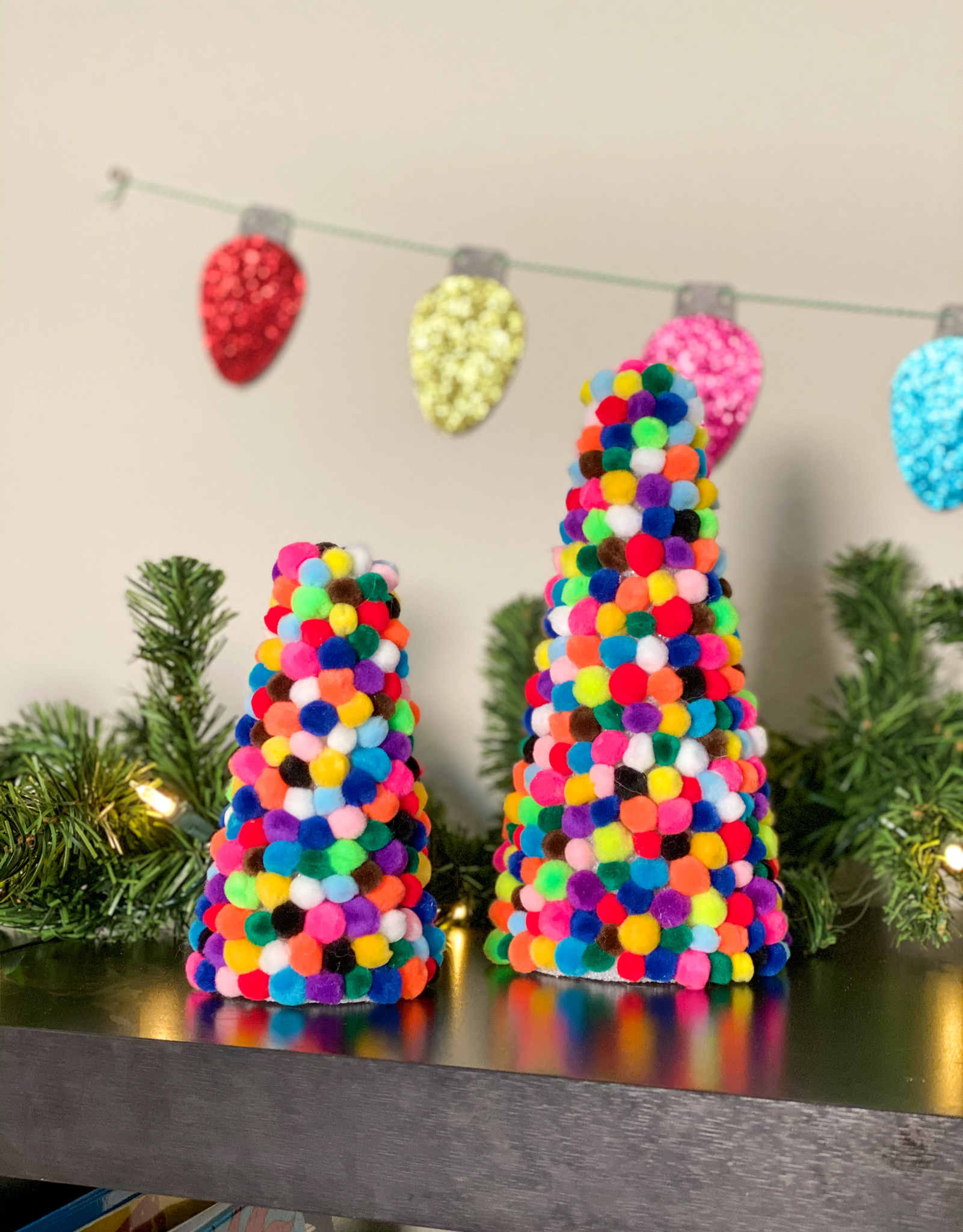 DIY Pom Pom Christmas Trees – Okayest Moms
