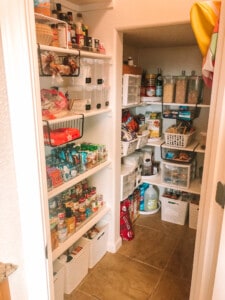 large pantry organized