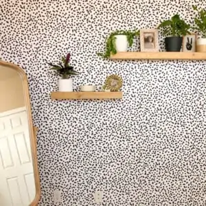 wall with black dots removable wallpaper