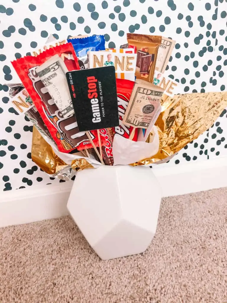 gift card bouquet gift