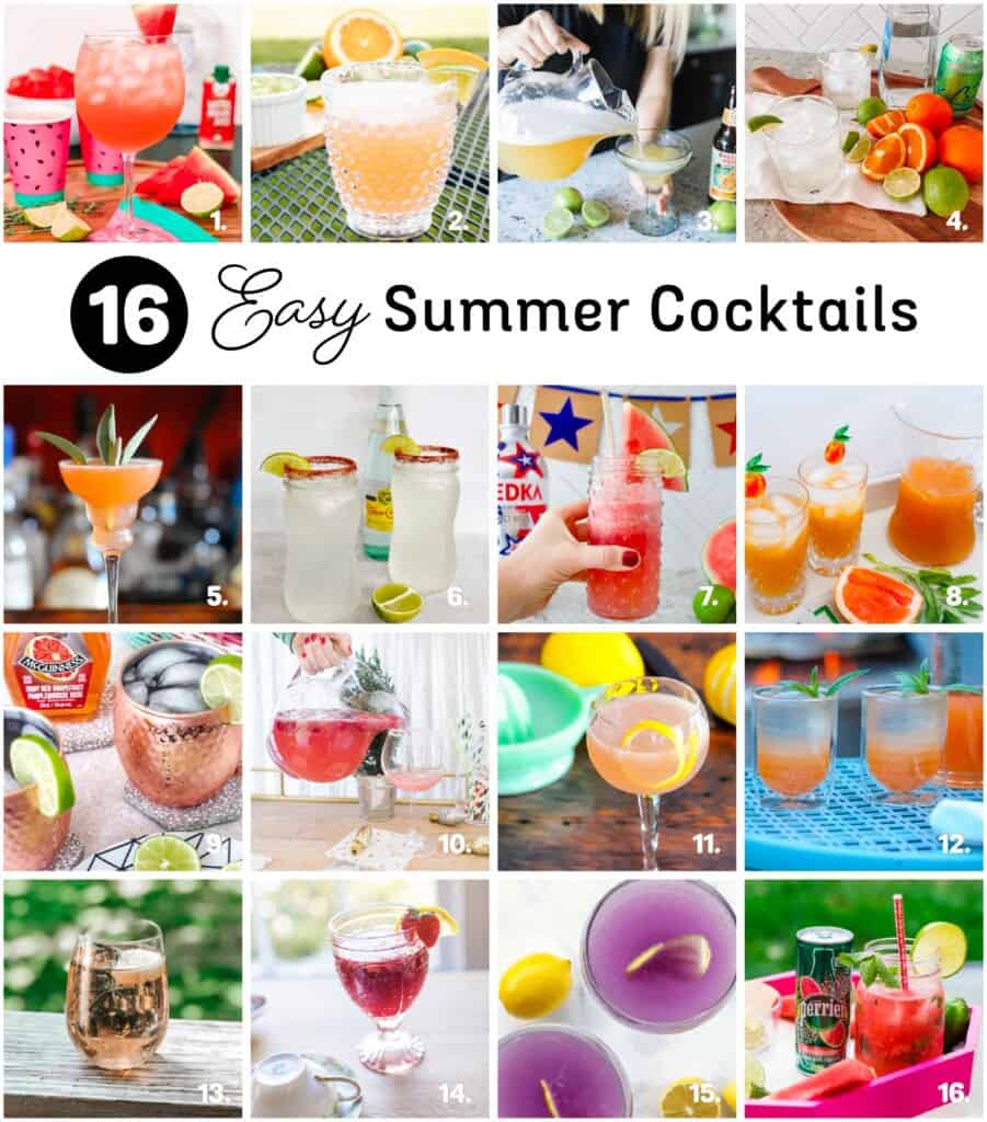 round up of delicious cocktails