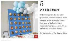 diy bagel bar feature in magazine