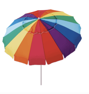 rainbow beach umbrella