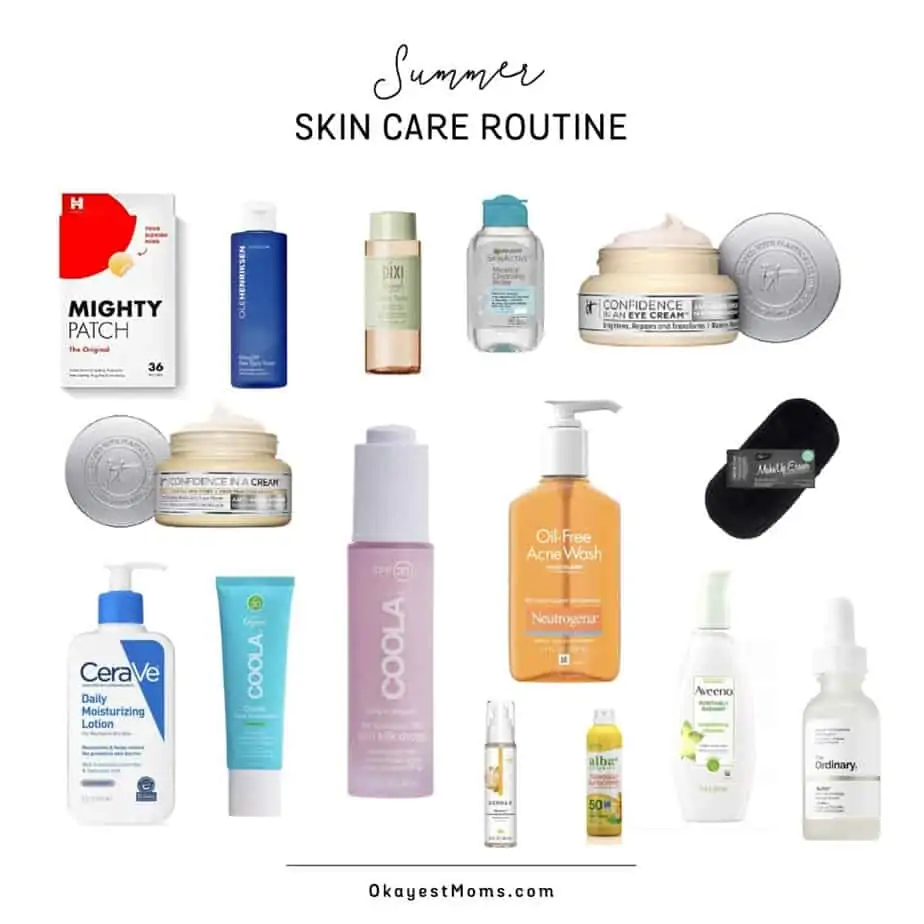 summer skin care routine products