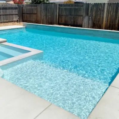 Rectangular Pool with Cabo Shelf and Spa