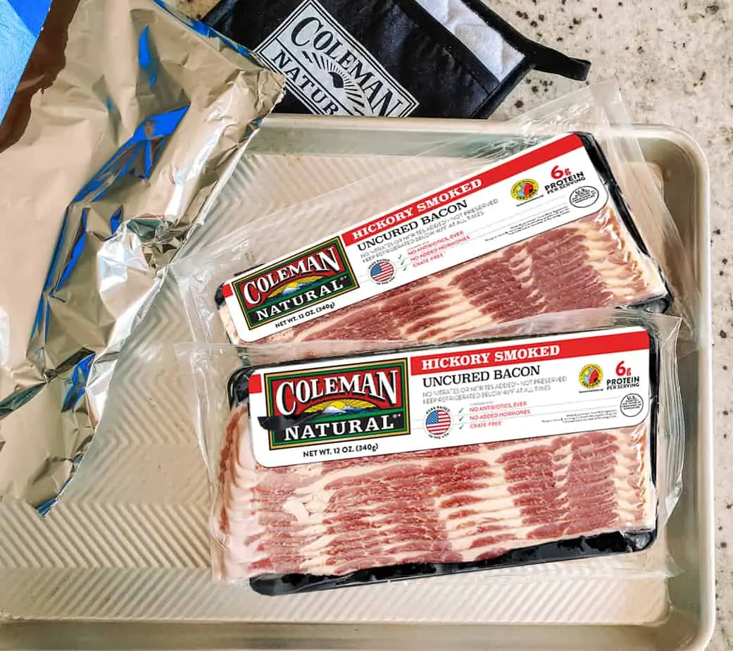 Coleman bacon can be cooked on a sheet pan in the oven