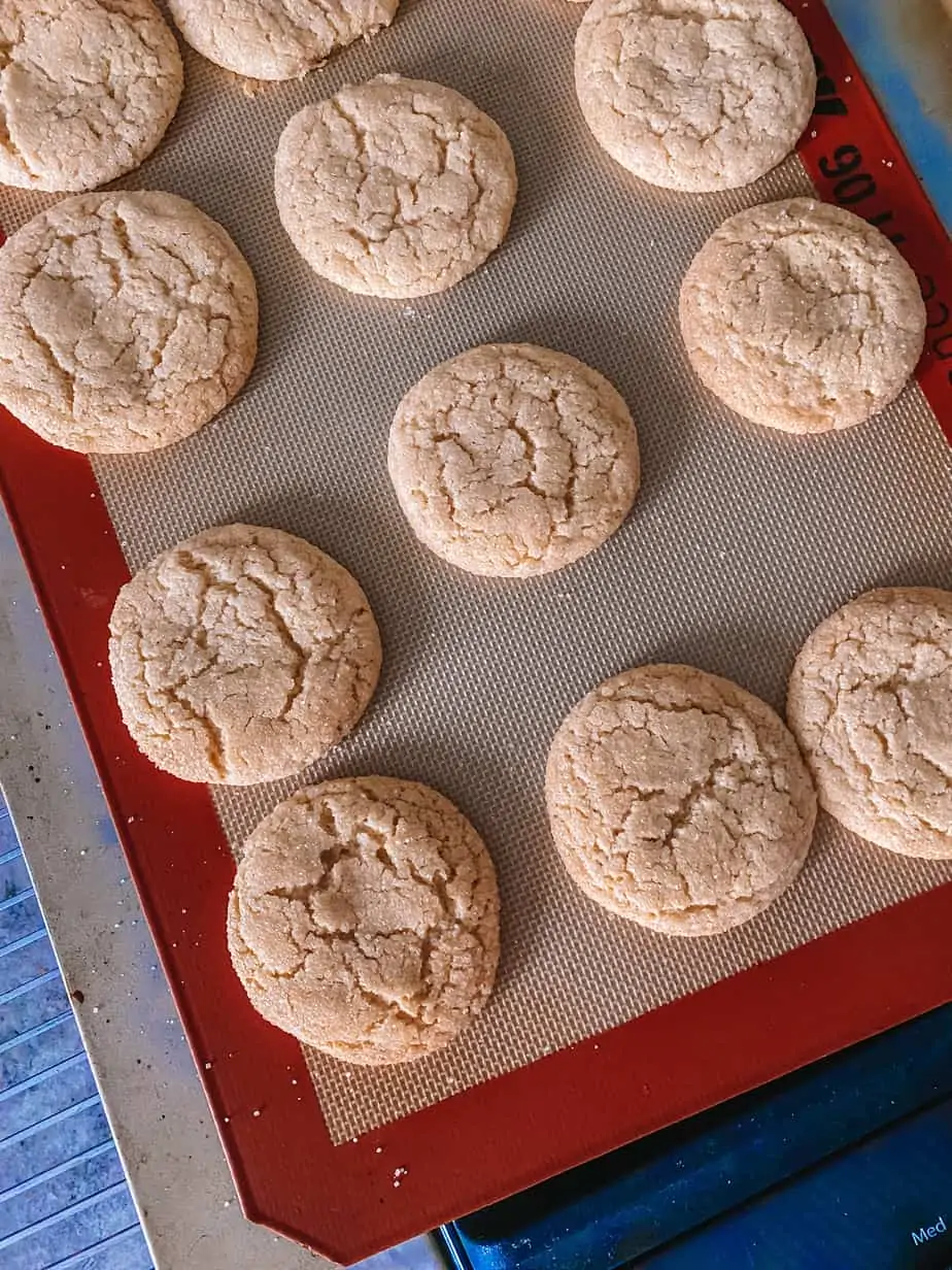 maple sugar cookies on a cookie sheet